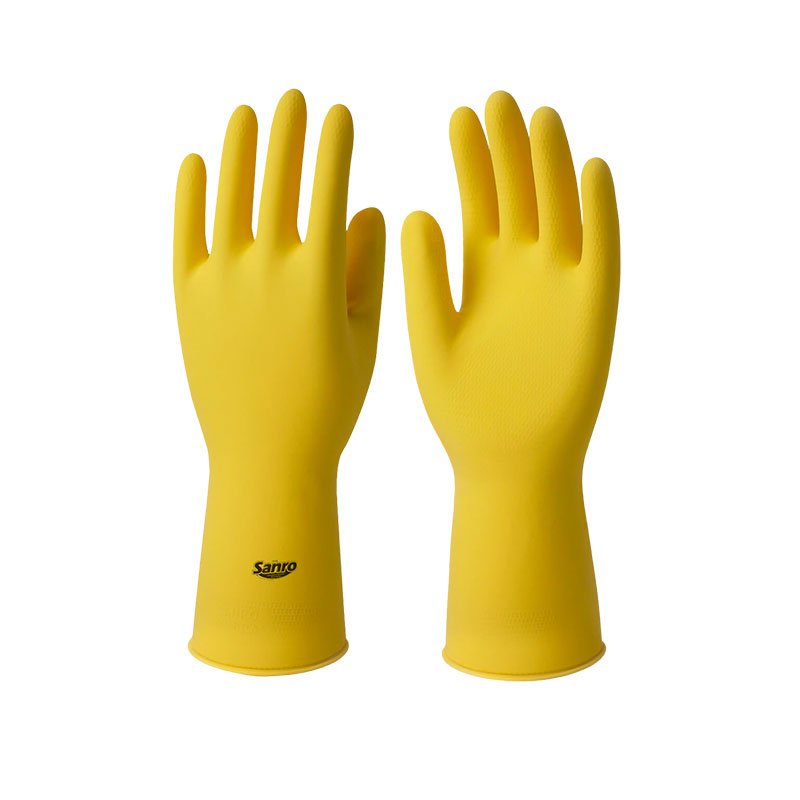 Luva de Proteção em Latex Amarela Light Sanro Ca:43301